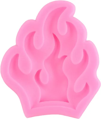 Miniatura 7 de ZiXiang Molde de fondant de llama, molde redondo de silicona, moldes de silicona para fuego caliente, moldes de bandera de rueda de camión