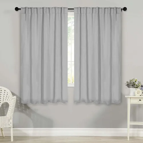 Miniatura 26 de BLUENILEMILLS Paneles de cortinas opacas para oscurecer la habitación con bolsillo para barra/pestañas traseras, cortinas perfectas para ventanas