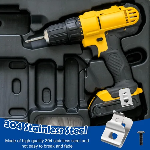 Miniatura 2 de 10 clips para cinturón para Dewalt, kit de clips de herramientas de taladro de acero inoxidable 304 con tornillos para Dewalt N268241 apto