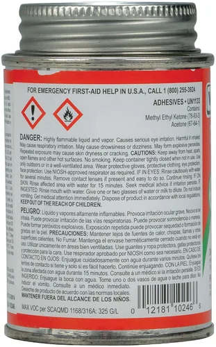 Miniatura 4 de Weld-On 10246 773 - Cemento solvente ABS de cuerpo medio de alta resistencia, ajuste rápido y bajo contenido de compuestos orgánicos volátiles