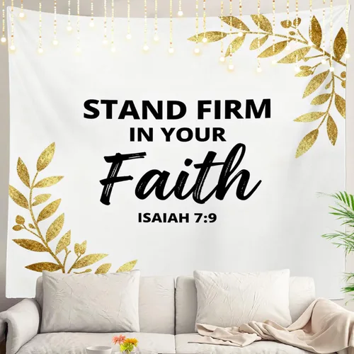 Miniatura 116 de Shrahala Tapiz de pared cristiano con palabras blancas, palabras de Navidad, escuela, Jesús, Biblia, adoración de la Biblia, tapiz grande