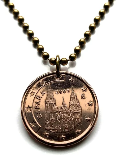 1999 España Colgante Moneda de 5 Ct Camino de Santiago Catedral Compostela Galicia Camino de Santiago Apóstol Orense Ferrol Cristianismo Praza do