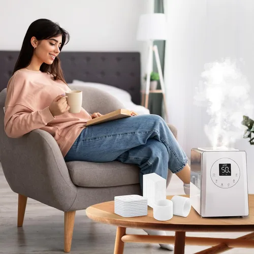Miniatura 5 de Paquete de 10 Filtros de Repuesto para Humidificador, Paquete de 10 Almohadillas de Absorción y Paquete de 10 Almohadillas de Aroma, Compatible