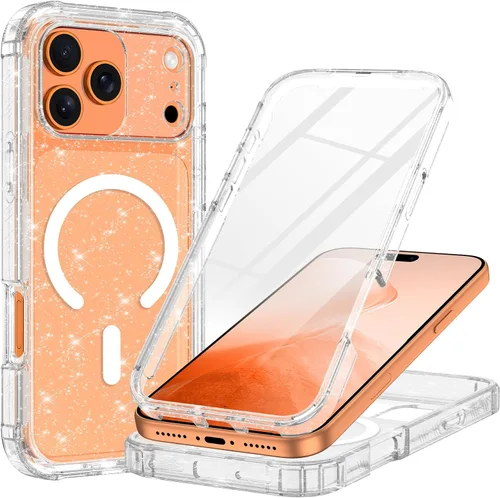 Miniatura 25 de Hekodonk Funda para iPhone 15 Pro Max, compatible con Magsafe [protector de pantalla de vidrio templado integrado y protección de lente de cámara]