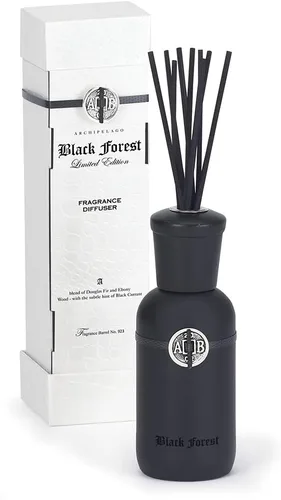 Archipelago Botanicals - Difusor de varillas de fragancia del Bosque Negro, difusor de fragancia para el hogar, incluye aceite de fragancia, tapa de