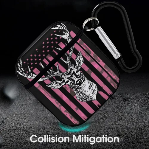 Miniatura 6 de Funda para Apple AirPod 2 y 1 TPU suave compatible con AirPod 2 y 7 con diseño de bandera estadounidense Pattern1081