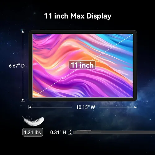 Miniatura 6 de Tablet de 11 pulgadas, tableta Android 15 2026 con 16 GB de RAM 128 GB ROM 1 TB expandible Octa-Core, tabletas WiFi 5G, tabletas 2 en 1 con teclado