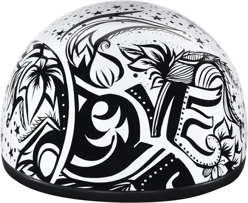 Miniatura 37 de Daytona Helmets - Medio casco de motocicleta con diseño de calavera y huesos cruzados – Aprobado DOT [Gráficos]