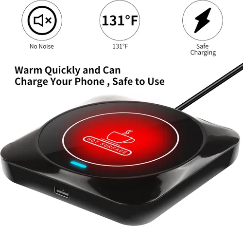 Miniatura 4 de CALENTADOR DE TAZAS DE CAFÉ, Calentador de Tazas de Café Inteligente USB con Activación/Desactivación Automática por Presión, Accesorios de Café
