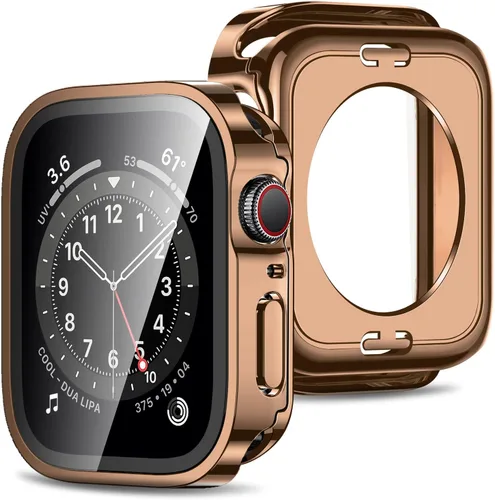 Miniatura 13 de Amizee Estuche 2 en 1 [Paquete de 2] Compatible con Apple Watch Series 9/8/ 7 de 45 mm con Protector de Pantalla Integrado, Cubierta Protectora