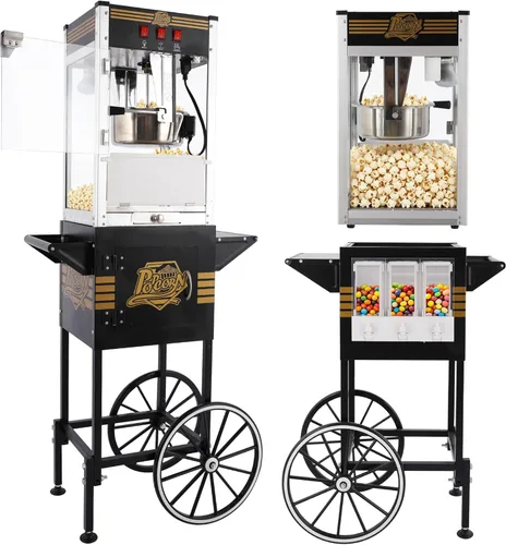 Miniatura 19 de Máquina comercial de palomitas de maíz de 12 onzas con luz de calentamiento, hace 60 tazas, máquina de acero inoxidable estilo teatro con vidrio