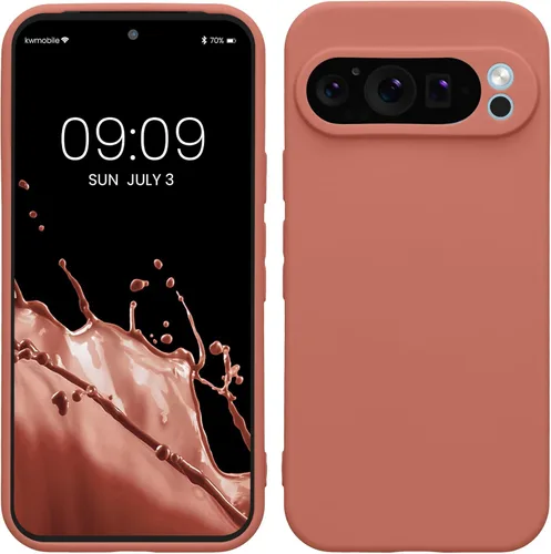 Miniatura 54 de kwmobile Funda compatible con Google Pixel 9 Pro - Funda protectora delgada de TPU para teléfono - Acabado mate suave - Negro mate
