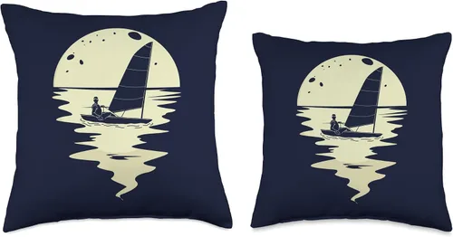 Miniatura 3 de Sailing evening Yachting Sailboat Sailing Sailboat Sailor Throw Pillow