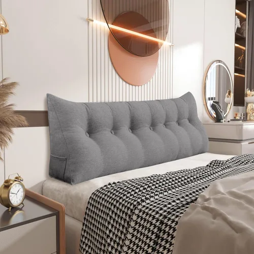 Miniatura 12 de Almohada de cuña pequeña para cabecero; almohada para leer, para sentarse en la cama, almohada triangular de respaldo para adultos, almohada