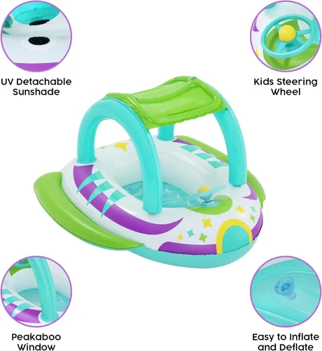Miniatura 3 de Bestway Flotador inflable para niños Flotador inflable para piscina, flotador de natación, juguetes de piscina para niños y niñas