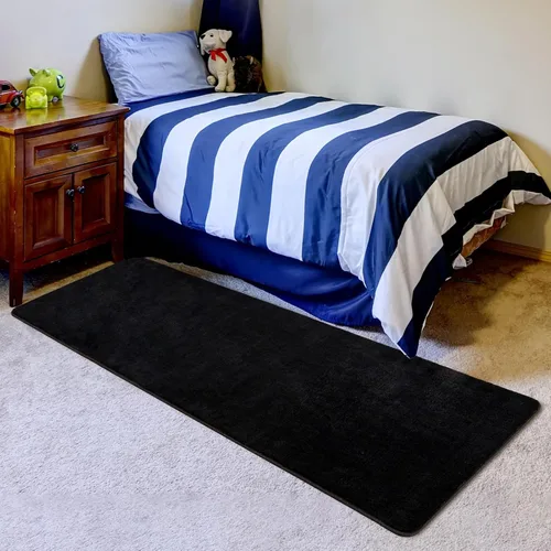 Miniatura 6 de Przemy Alfombras negras lavables para dormitorio, sala de estar, alfombra de pasillo de 2 x 6 pies, alfombra de interior de espuma viscoelástica