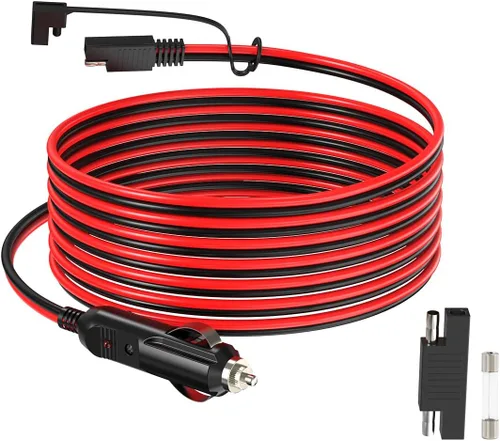 Miniatura 7 de ELFCULB Cable de encendedor de cigarrillos macho a macho, cable de extensión de enchufe de encendedor de cigarrillos de automóvil de 14 AWG 12 V