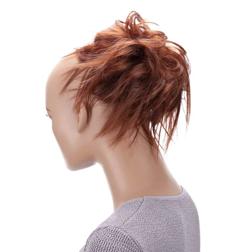 Miniatura 12 de CAISHA Prettyshop - Banda elástica XXL tipo postizo de cabello voluminoso ondulado, ideal para peinados recogidos de novias o rodetes desaliñados