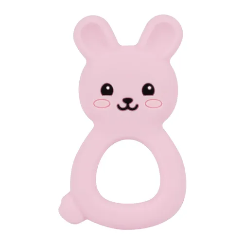 Miniatura 14 de Mordedor de conejo para bebé, juguete de silicona de grado alimenticio para bebés de 3 a 12 meses, juguete masticable de fácil agarre con orejas