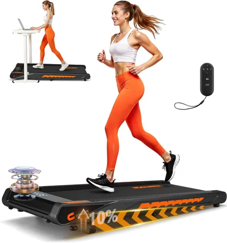 Walking Pad Treadmill with Speaker, 4-in-1 6.2MPH Treadmills for Home with App Compatible, Walking Pad with 10% Incline, LED Display, 2.75HP
