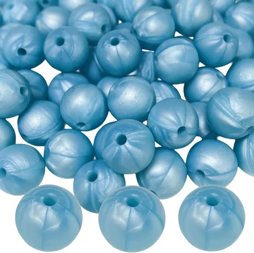 Miniatura 63 de Abalorios de silicona, 120 piezas de 6 mm abalorios redondos de silicona para hacer llaveros, pulseras, collares, aretes, joyas, manualidades DIY