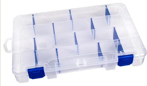 Miniatura 4 de Flambeau Outdoors 4007 Tuff Tainer, caja de bandeja de aparejos de pesca, incluye [12] divisores Zerust, 24 compartimentos