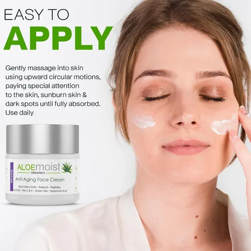 Miniatura 7 de Crema avanzada de retinol para la cara: Aloemoist Revive Crema facial antienvejecimiento para mujeres y hombres Retinoide tópico Reparación