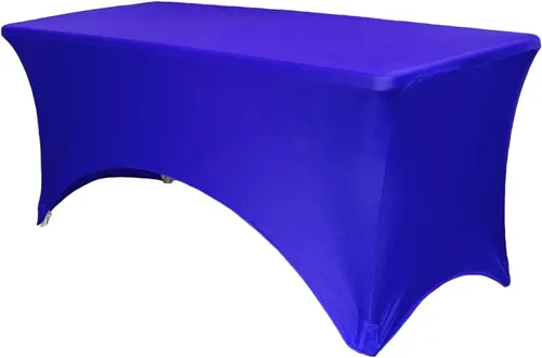 Miniatura 6 de YOUR CHAIR COVERS Mantel rectangular de elastano ajustable de 5 pies, color blanco, para decoración de bodas, eventos, patio, cubierta elástica