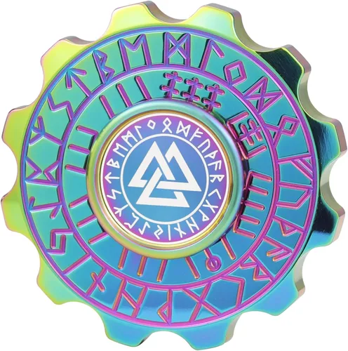 Miniatura 8 de Freelove Juguete para ansiedad vikingo con diseño de pirata y chismes, juguete giratorio de metal de cobre para adultos, rodamiento premium para 4 ~