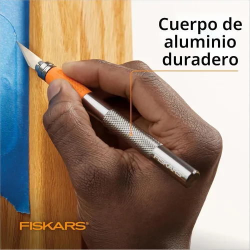 Miniatura 3 de Fiskars Cuchillo de manualidades con detalles, regalos geniales para hermano, incluido con cubierta protectora, 8 pulgadas, cuchillo Exacto