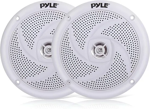 Pyle Altavoces marinos - Sistema de sonido estéreo de audio estéreo de 4 pulgadas, 2 vías, impermeable y resistente a la intemperie, con 100 vatios