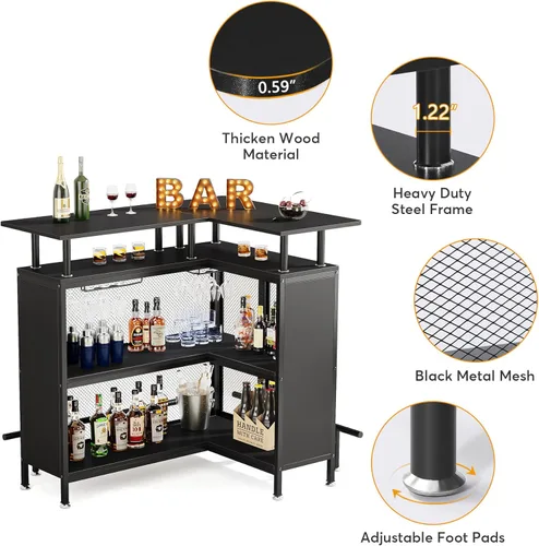 Miniatura 7 de LITTLE TREE Home Bar Unit Mini Licor Mesa Gabinete