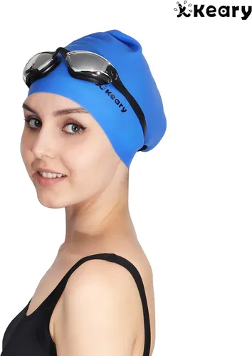 Miniatura 7 de Keary Paquete de 2 gafas de natación antivaho para adultos, jóvenes y niños mayores de 6 años, gafas de triatlón impermeables contra los rayos UV