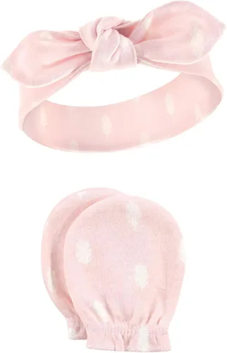 Miniatura 63 de Hudson Baby Conjunto de diadema de algodón y manoplas para rascar para bebé