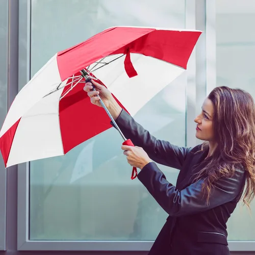 Miniatura 4 de STROMBERGBRAND UMBRELLAS Paraguas ventilado a prueba de viento, compacto, pequeño, resistente, con ventilación de viento abierta automática