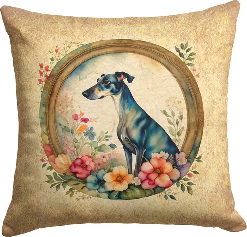 Miniatura 17 de Caroline's Treasures DAC2072PW1414 Affenpinscher and Flowers - Almohada decorativa de tela, lavable a máquina, para interiores y exteriores