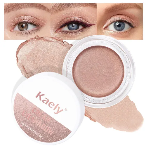 Miniatura 17 de evpct Paleta de maquillaje en pote de sombra de ojos en crema única para mujeres mayores, sombra de ojos de champán con shimmer, glitter metálico