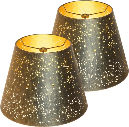 Miniatura 19 de ALUCSET Pantalla de lámpara pequeña, pantalla de tela de barril para lámpara de mesa y luz de pie, 6 pulgadas de diámetro superior x 10 pulgadas