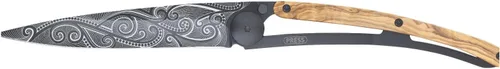 Miniatura 2 de deejo - Navaja de bolsillo plegable 37G con clip para cinturón - Diseño pacífico, hoja de acero inoxidable de 3.7 pulgadas, acabado de titanio