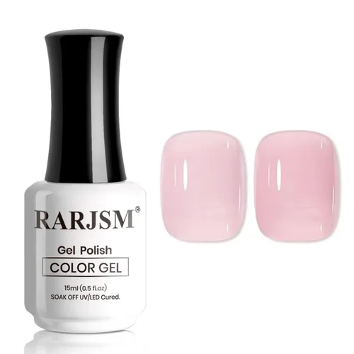 Miniatura 39 de RARJSM Esmalte de Uñas en Gel Nude Transparente Rosa Saludable Claro Esmalte de Uñas en Gel Nude Transparente Rosa Intenso Gelatinoso Barniz de Uñas