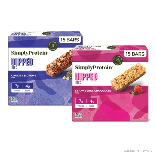 Miniatura 8 de SimplyProtein - Barras de proteínas bañadas en chocolate, paquete de 20, galletas y crema, barra alta en proteínas y bajo en azúcar