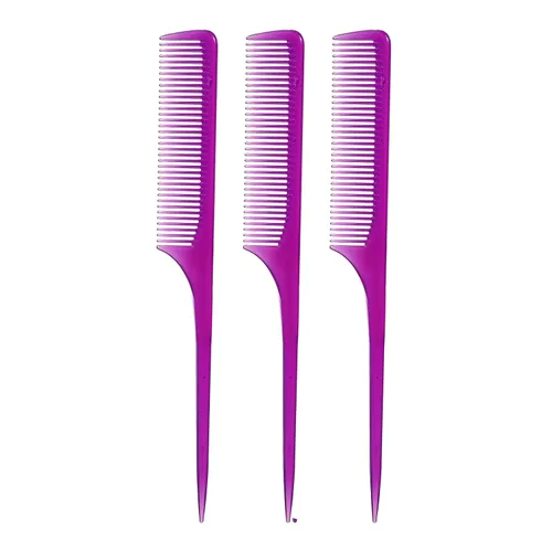 Miniatura 9 de Allegro Combs Peines de cola de rata XL 61 XL, peine de dientes anchos, desenredante, pelo grueso, peinetas de separación de espalda gruesa, peines