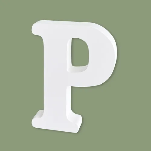 Miniatura 14 de Letras de madera de 4 pulgadas, letras del alfabeto de madera blanca para decoración de pared, letras de marquesina de madera sin terminar
