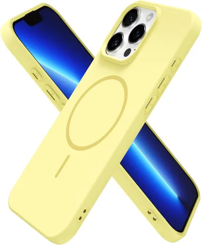 Miniatura 30 de oakxco Funda de silicona Mag Safe para iPhone 17 Pro Max, funda magnética delgada y fina compatible con carga inalámbrica MagSafe, bonita funda Negro