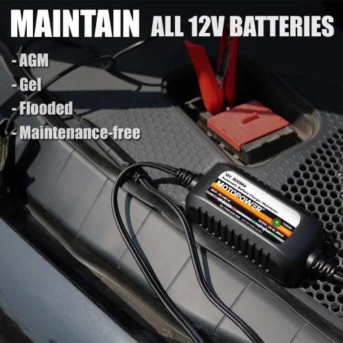 Miniatura 6 de MOTOPOWER MP00205C 12V 800mA Cargador de batería automático, mantenedor de batería, cargador de goteo y desulfatador de batería