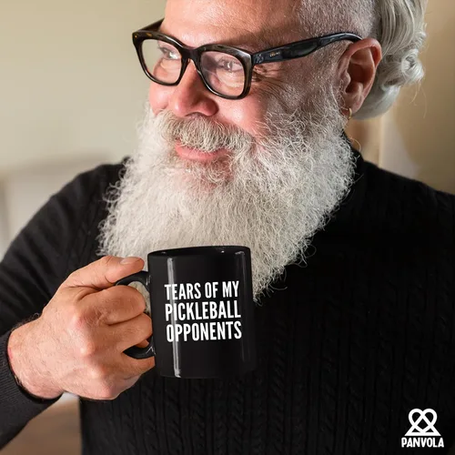 Miniatura 4 de Panvola Tears of My Pickleball Opponents - Taza de cerámica para café, regalo para jugador deportivo, abuelo, abuela, marido, esposa, mamá, papá