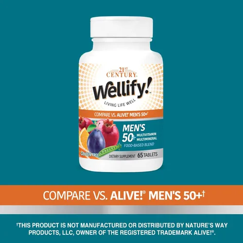 Miniatura 4 de 21st Century Wellify - Multivitaminas con minerales para hombre, más de 50 unidades, 65