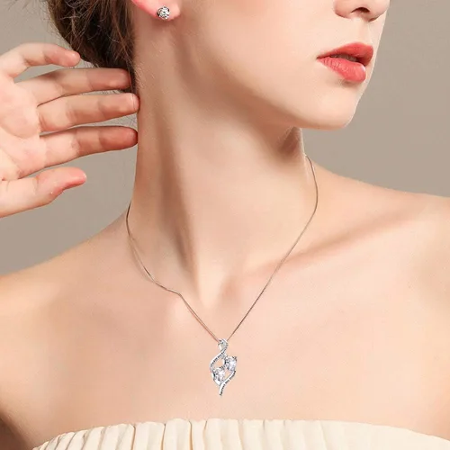Miniatura 3 de Collar con colgante de corazón de plata ley 925 Always My Daughter&Sister Forever My Friend con doble amor, pulsera para madre e hija, regalo