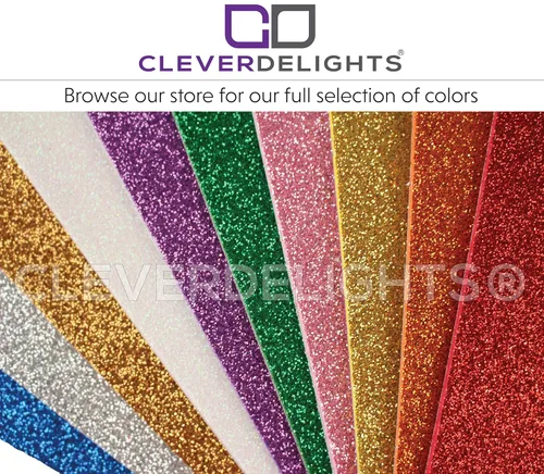 Miniatura 4 de CleverDelights Paquete de 10 hojas de espuma con purpurina de 8 x 12 pulgadas, color azul, hojas grandes autoadhesivas para manualidades, 8 x 12