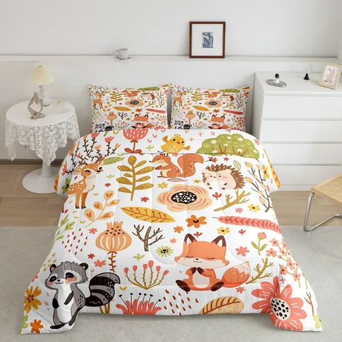 Miniatura 29 de Feelyou Juego de Edredón de Mariposas Coloridas Twin Patrón Impreso de Acuarela Arcoíris Ropa de Cama Acolchada para Dormitorio de Niñas Tie Dye